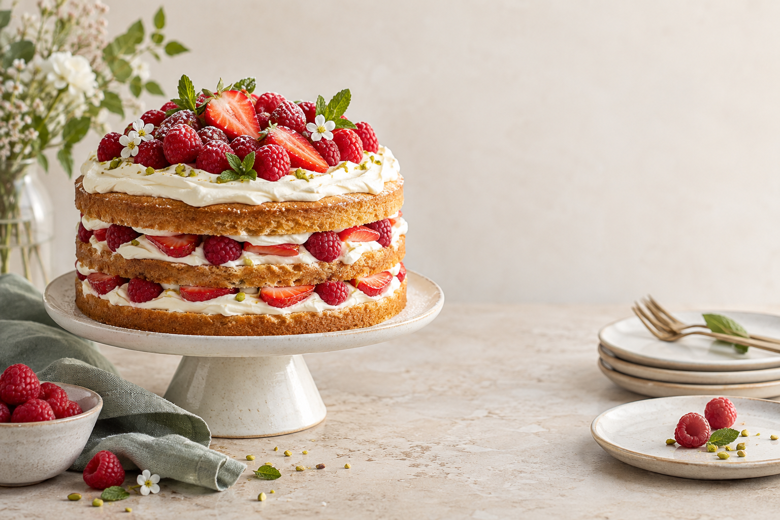 Layered gateau prepared for a Patisserie Valerie ordering guide